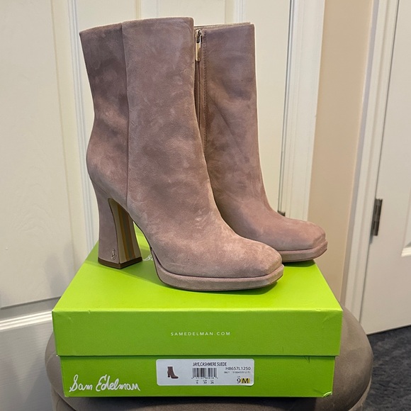 Sam Edelman Shoes - Sam Edelman Jaye Cashmere Suede Ankle Booties | Neutral | Size 9M